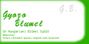 gyozo blumel business card