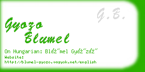 gyozo blumel business card